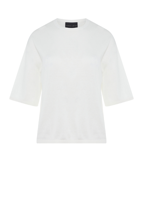 Weiße Bluse mit Seide weiß