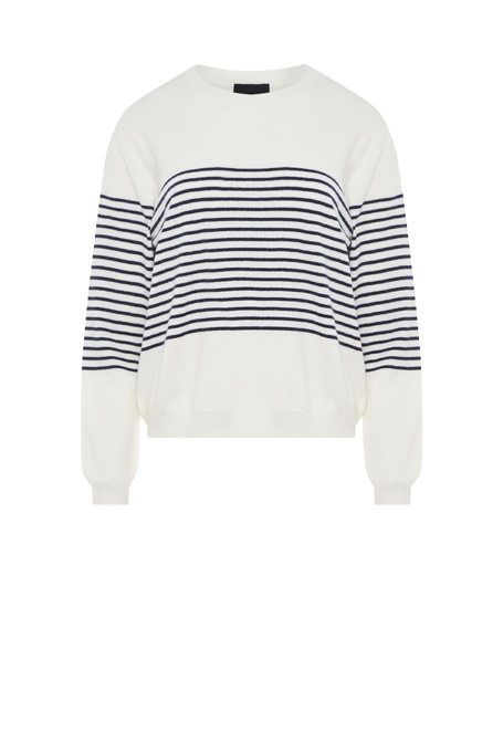 Gestreifte Bluse aus Merinowolle und Kaschmir - Patrizia Aryton