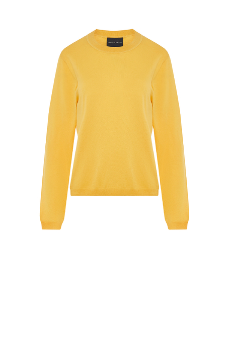 Gelbe Bluse aus Merinowolle mit langem Ärmel - Patrizia Aryton
