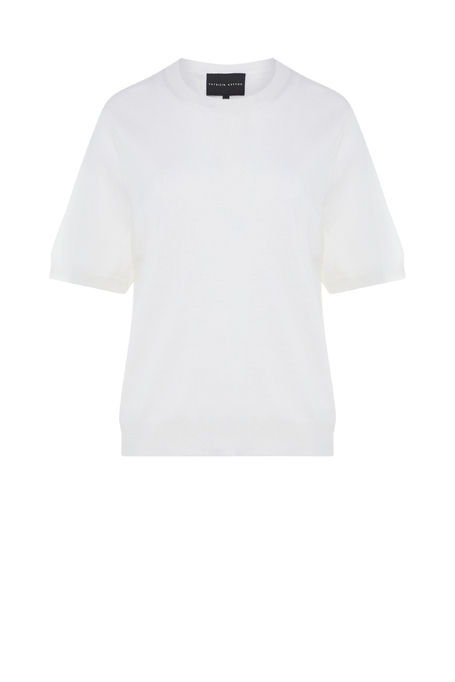 Weiße Bluse aus Wolle - Patrizia Aryton Weiße Bluse aus Wolle - Patrizia Aryton