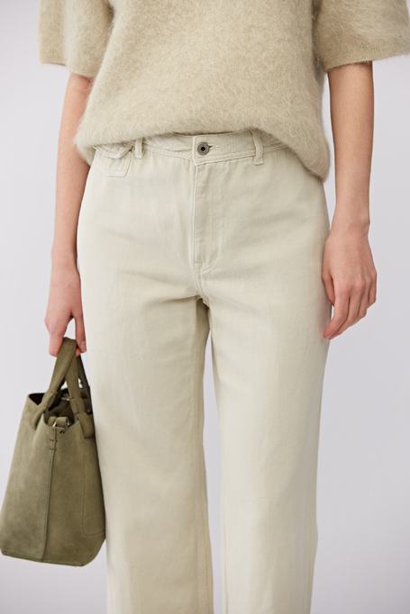 Grüne Hose mit Leinen - Patrizia Aryton