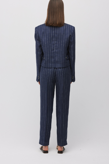 Marineblauer Blazer im Nadelstreifen - Patrizia Aryton