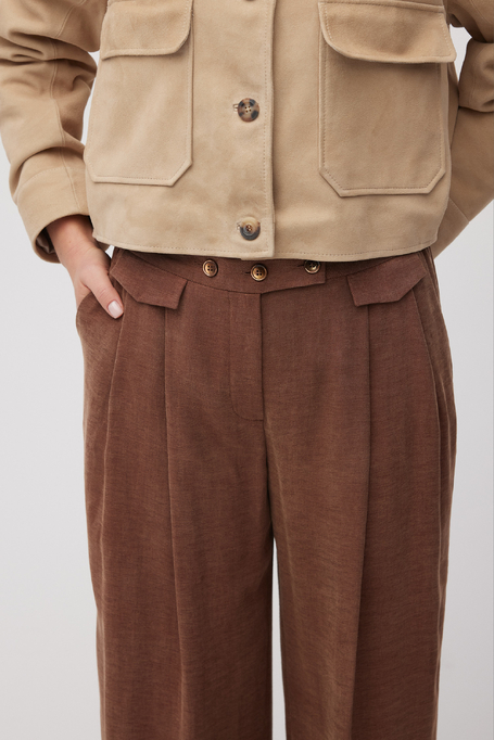 Weite Hose aus Leinen-Lyocell-Mischung - Patrizia Aryton