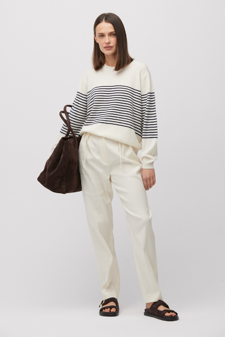 Weiße Hose mit Leinen weiß