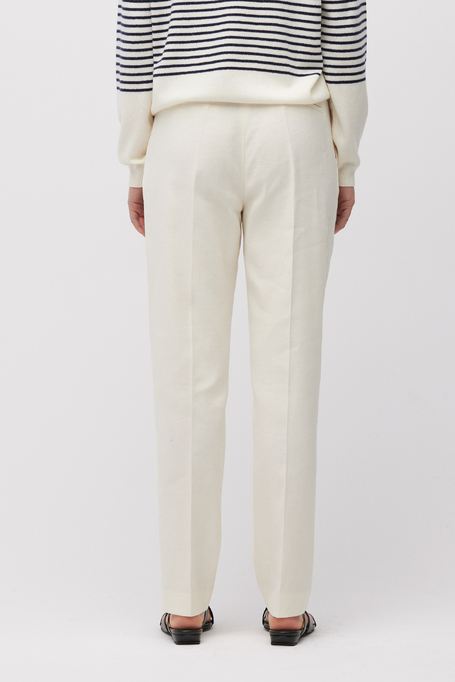 Weiße Hose mit Leinen weiß