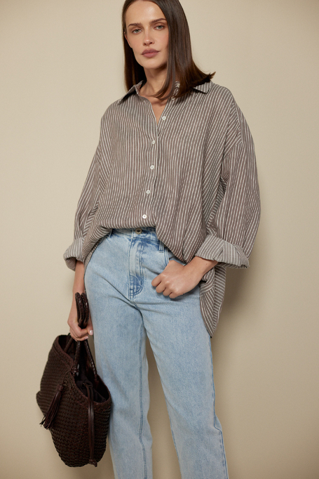 Hemd aus Leinen und Lyocell - Patrizia Aryton