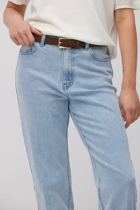 Marineblaue Jeans mit hohem Bund - Patrizia Aryton