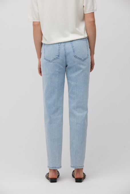 Marineblaue Jeans mit hohem Bund - Patrizia Aryton