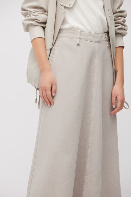 Grauer Jeansrock mit Lyocell