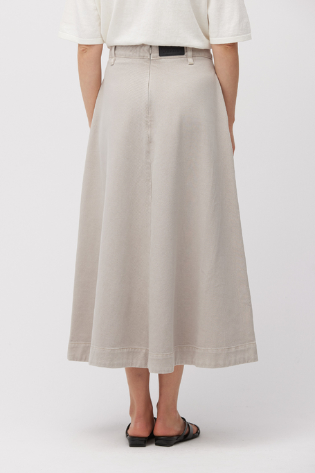 Grauer Jeansrock mit Lyocell