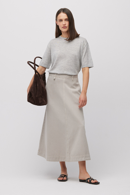 Graue Bluse mit Seide und Kaschmir - Patrizia Aryton