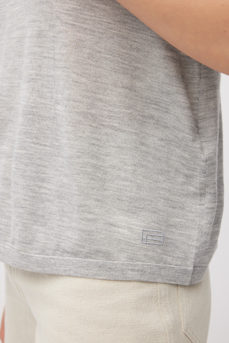 Graue Bluse mit Seide und Kaschmir - Patrizia Aryton Graue Bluse mit Seide und Kaschmir - Patrizia Aryton