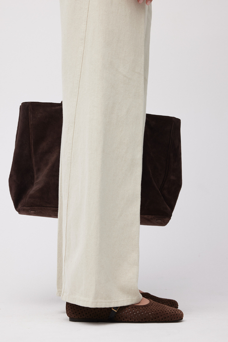 Beige Jeans mit weitem Bein - Patrizia Aryton Beige Jeans mit weitem Bein - Patrizia Aryton