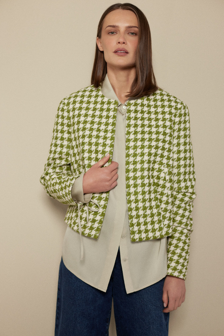 Kastiger Blazer mit grüner Pepita - Patrizia Aryton