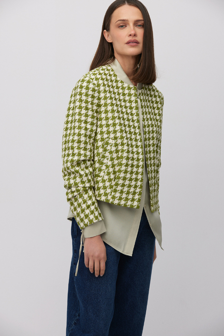 Kastiger Blazer mit grüner Pepita - Patrizia Aryton Kastiger Blazer mit grüner Pepita - Patrizia Aryton