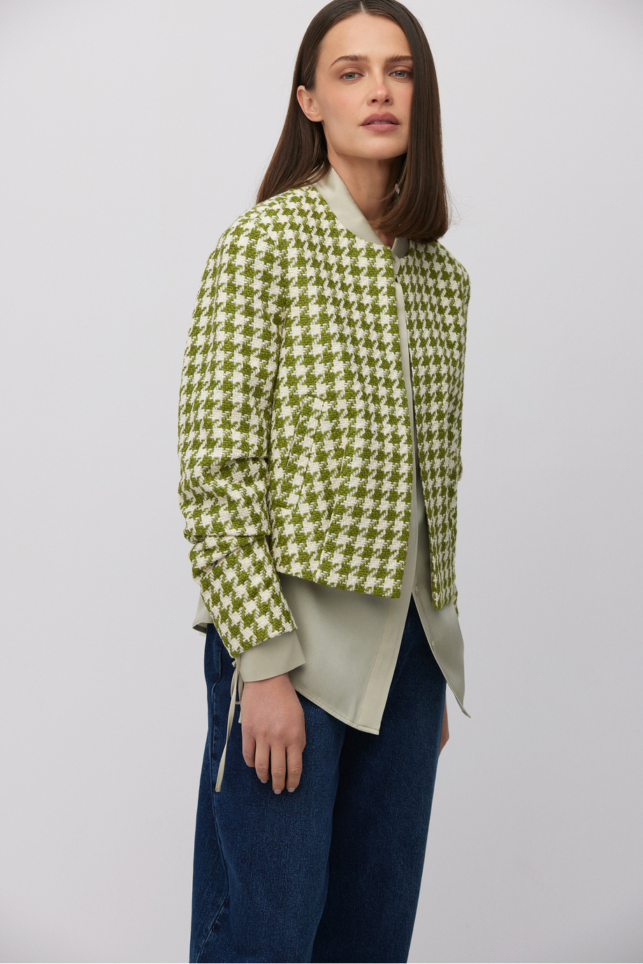 Kastiger Blazer mit grüner Pepita - Patrizia Aryton Kastiger Blazer mit grüner Pepita - Patrizia Aryton