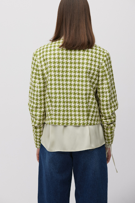 Kastiger Blazer mit grüner Pepita - Patrizia Aryton Kastiger Blazer mit grüner Pepita - Patrizia Aryton