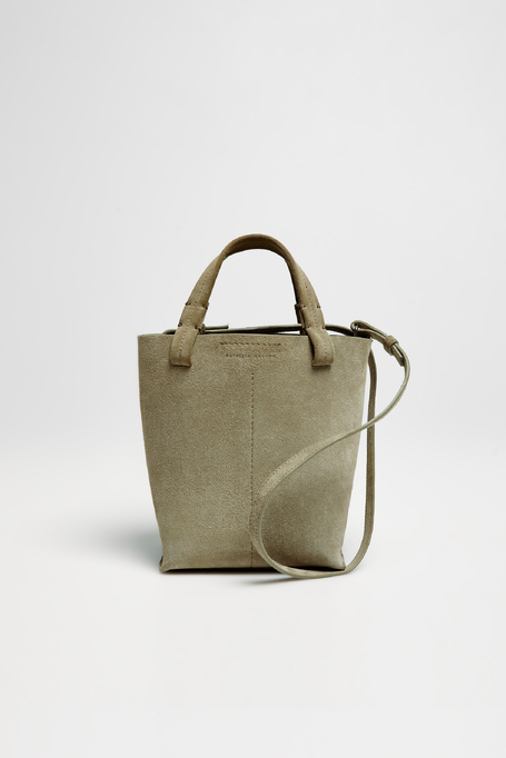 Grüne Bucket-Tasche aus Wildleder - Patrizia Aryton