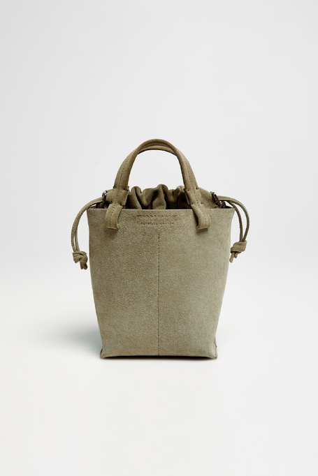 Grüne Bucket-Tasche aus Wildleder - Patrizia Aryton