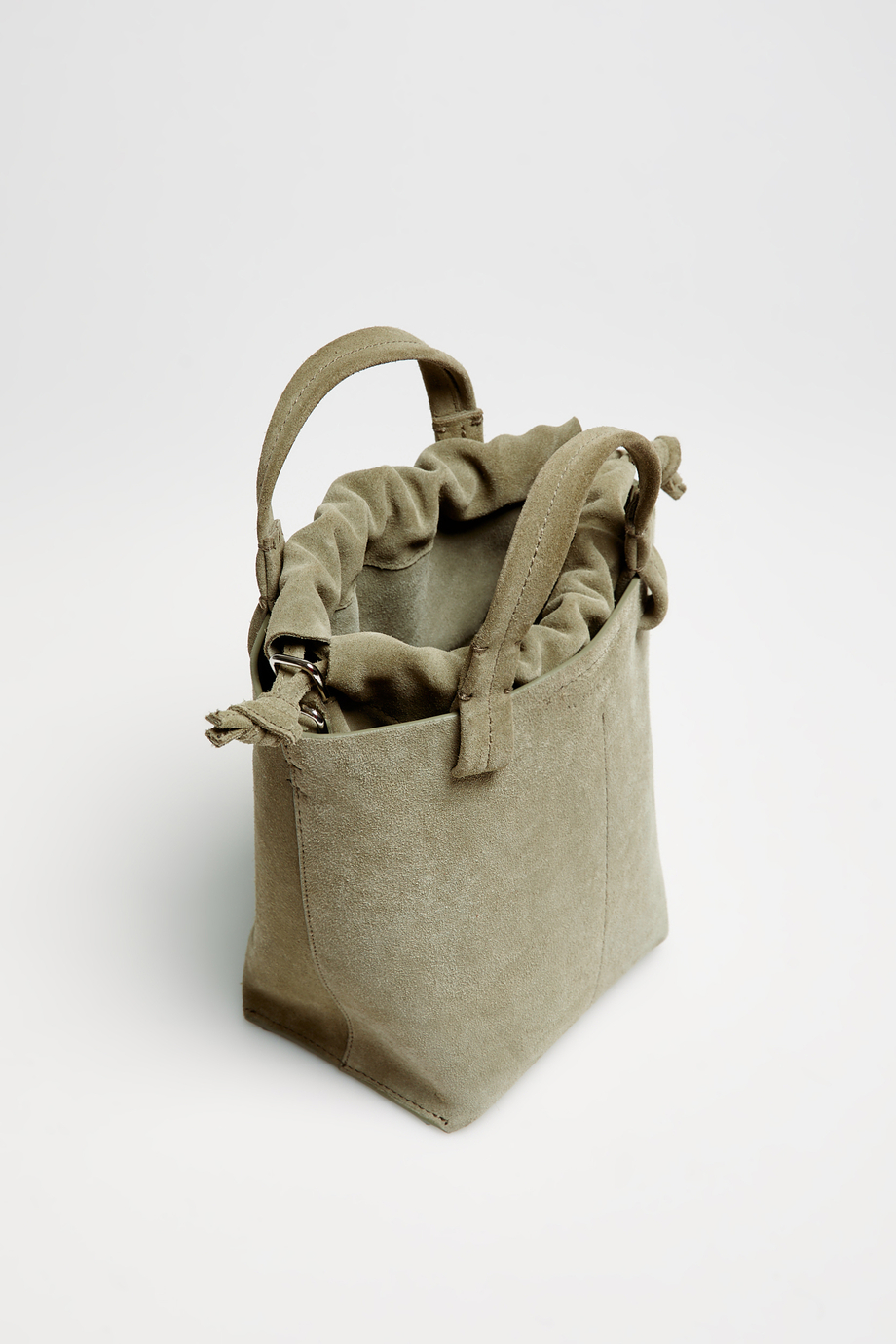 Grüne Bucket-Tasche aus Wildleder - Patrizia Aryton Grüne Bucket-Tasche aus Wildleder - Patrizia Aryton