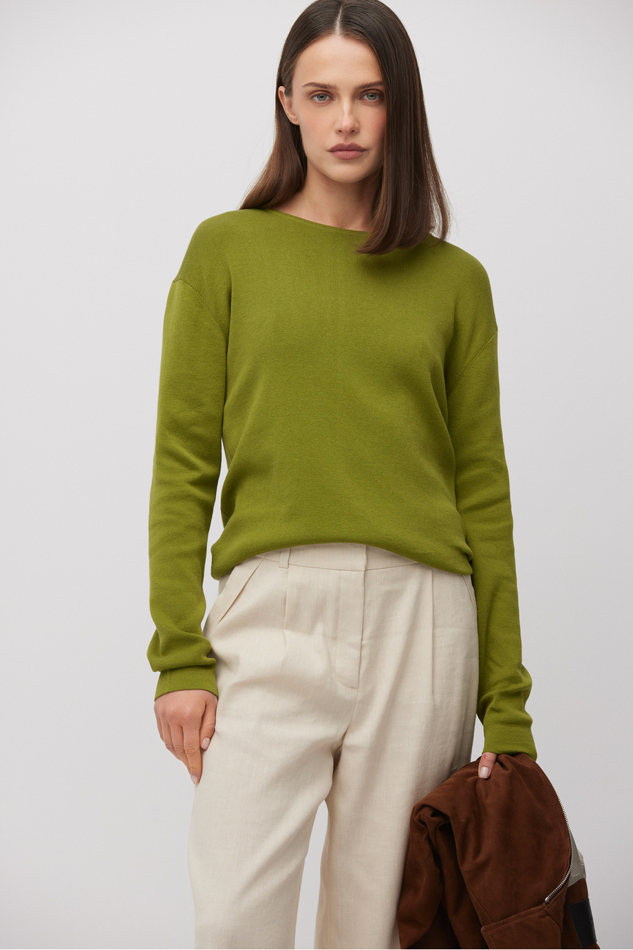 Grüne Bluse aus Baumwolle und Seide - Patrizia Aryton Grüne Bluse aus Baumwolle und Seide - Patrizia Aryton