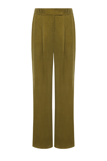 Grüne Anzughose aus Leinen und Lyocell - Patrizia Aryton Grüne Anzughose aus Leinen und Lyocell - Patrizia Aryton