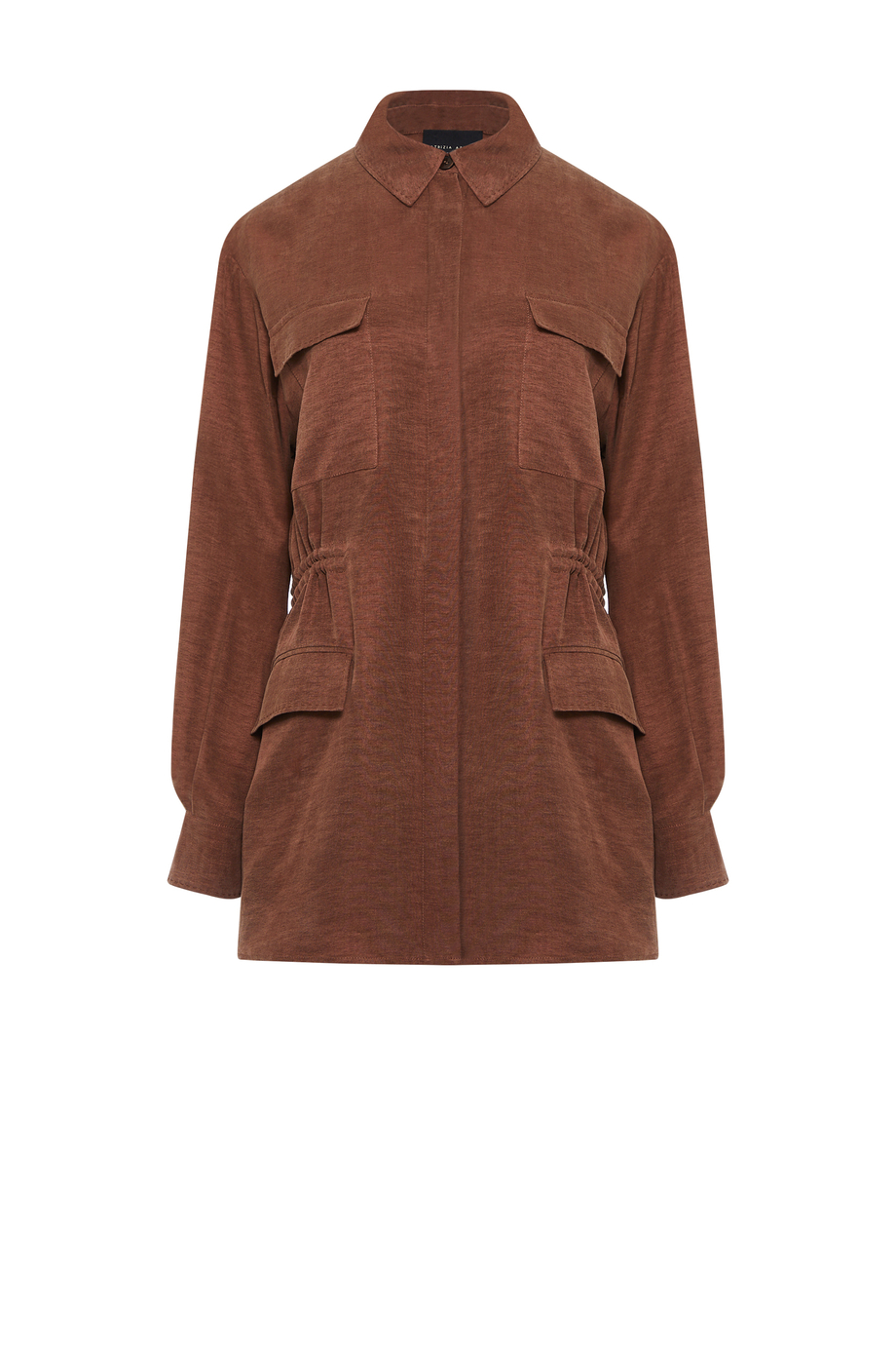 Brauner Blazer aus Leinen und Lyocell - Patrizia Aryton Brauner Blazer aus Leinen und Lyocell - Patrizia Aryton