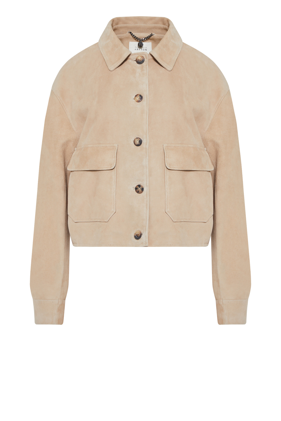 Beige Jacke aus Veloursleder - Patrizia Aryton Beige Jacke aus Veloursleder - Patrizia Aryton