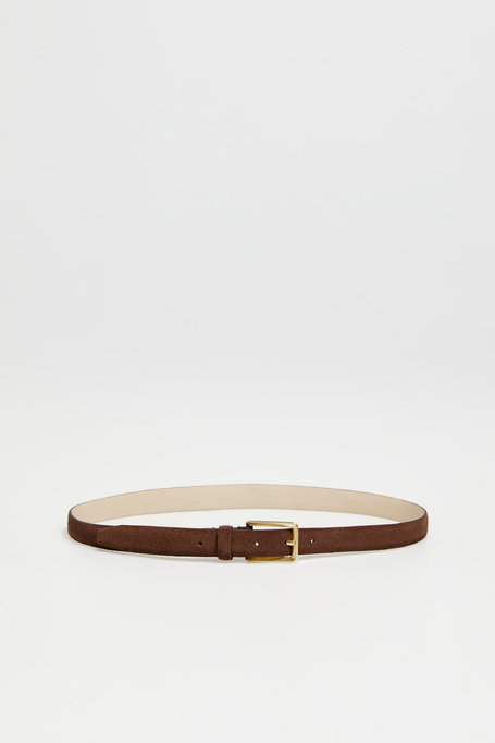 Brauner Gürtel aus Veloursleder