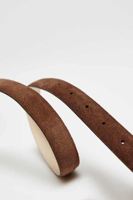 Brauner Gürtel aus Veloursleder - Patrizia Aryton