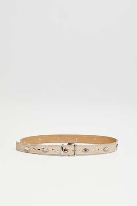 Ledergürtel mit Nieten