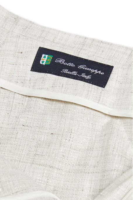 Beige weite Anzughose