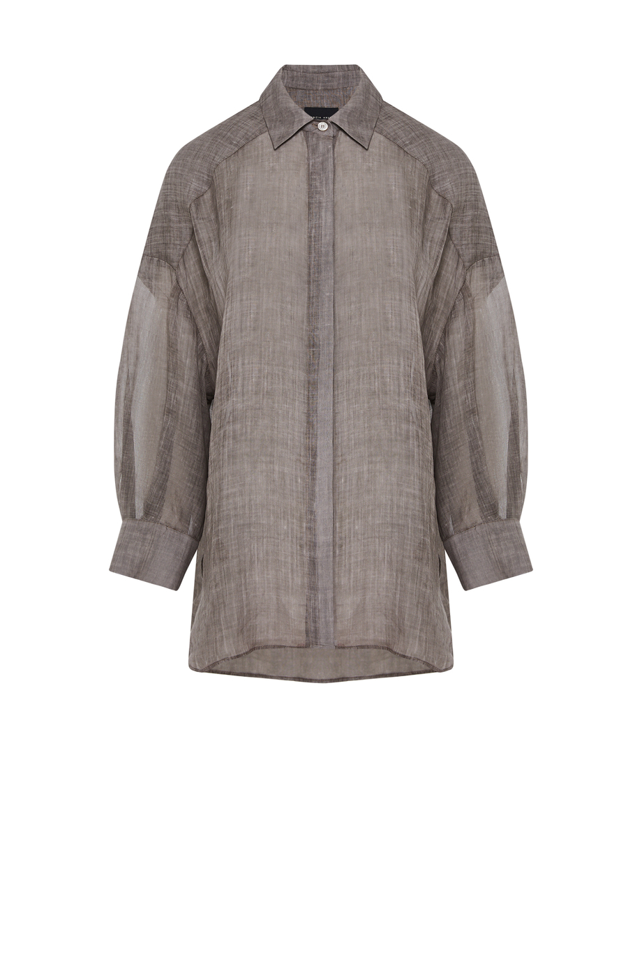 Lockere braune Bluse aus Ramie - Patrizia Aryton Lockere braune Bluse aus Ramie - Patrizia Aryton