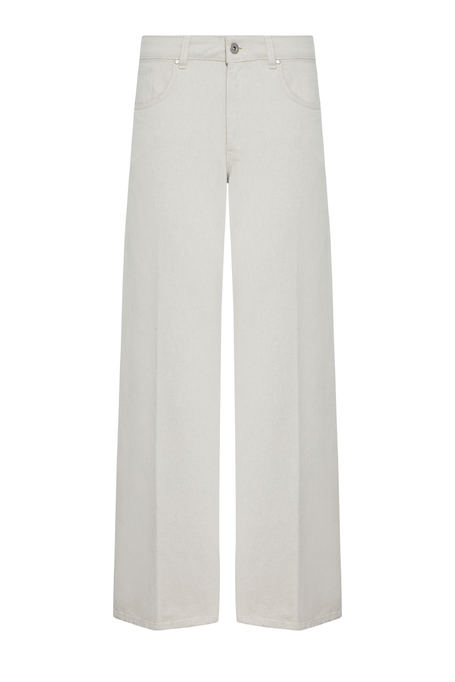 Beige Jeans mit weitem Bein - Patrizia Aryton Beige Jeans mit weitem Bein - Patrizia Aryton