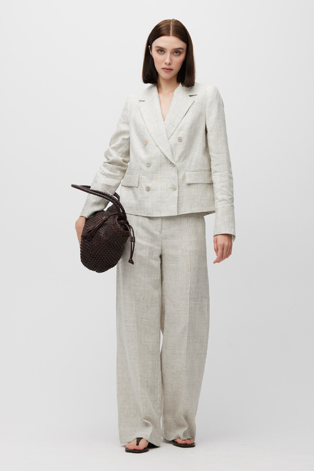 Beiger Leinenblazer für Anzug