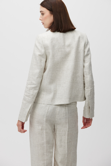 Beiger Leinenblazer für Anzug