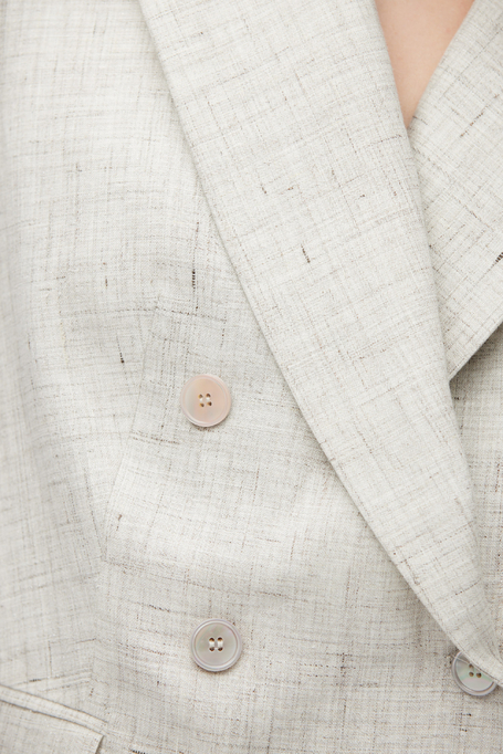 Beiger Leinenblazer für Anzug