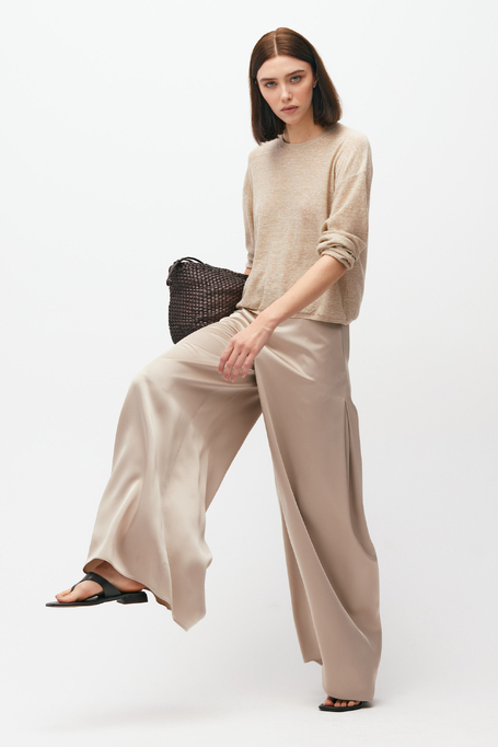 Beige Hose mit weitem Bein - Patrizia Aryton