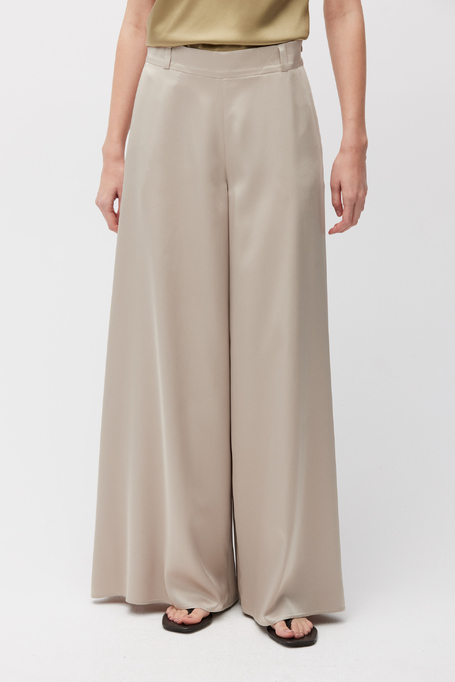 Beige Hose mit weitem Bein - Patrizia Aryton