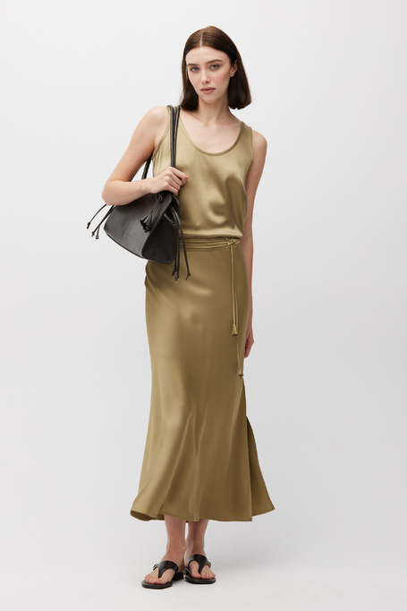 Grüner Midirock aus Viskose - Patrizia Aryton