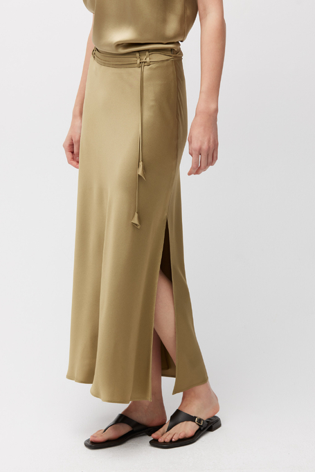 Grüner Midirock aus Viskose - Patrizia Aryton