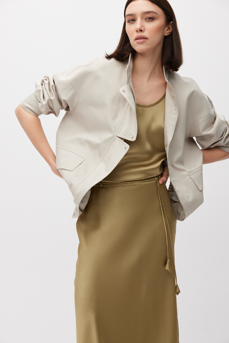 Grüner Midirock aus Viskose - Patrizia Aryton