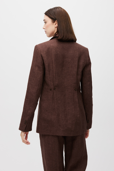 Brauner Leinenblazer für Anzug