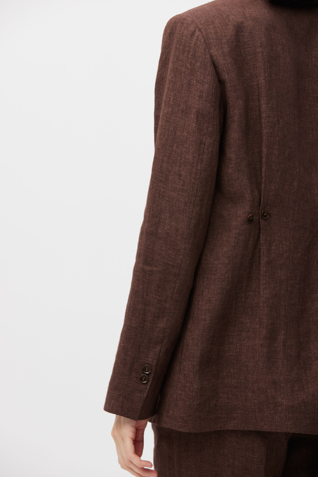 Brauner Leinenblazer für Anzug