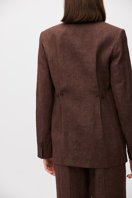 Brauner Leinenblazer für Anzug