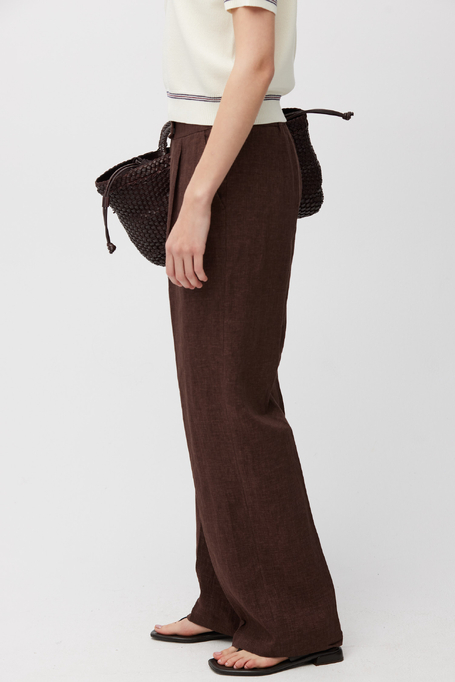 Braune Leinenhose für Anzug