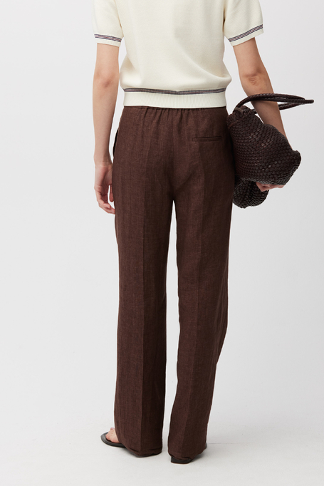 Braune Leinenhose für Anzug