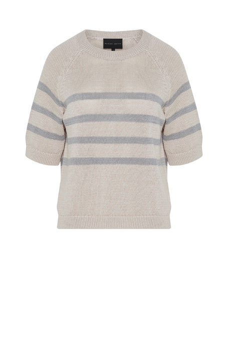 Gestreifter Leinenpullover