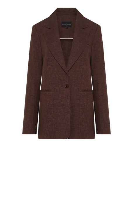 Brauner Leinenblazer für Anzug