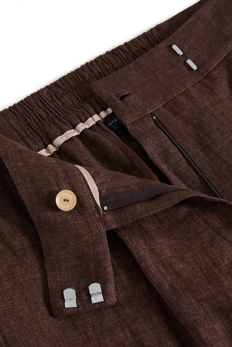 Braune Leinenhose für Anzug
